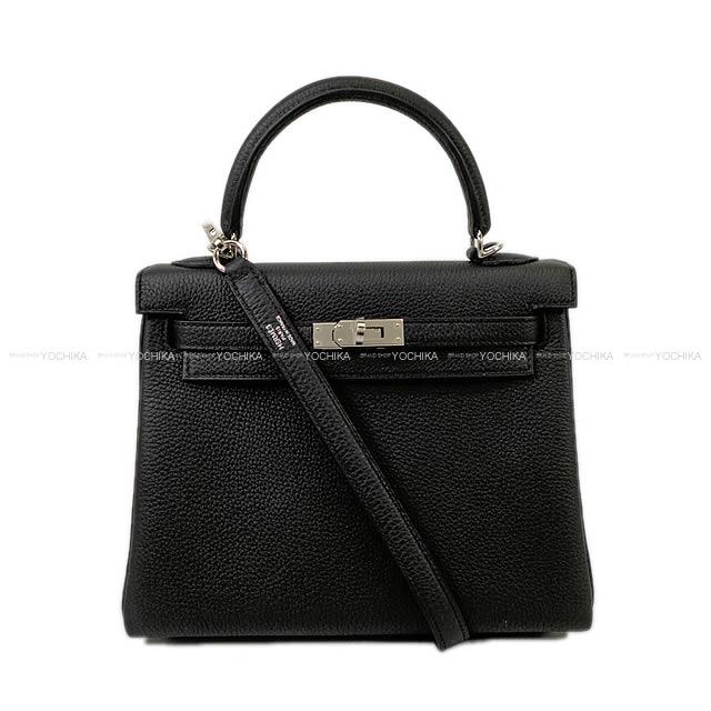 HERMES Shoulder bag Kelly25 Retourne  Noir (Black) Veau Togo Silver HW Stamp W[BRAND NEW][Authentic]