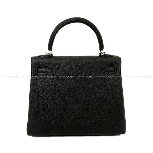 HERMES Shoulder bag Kelly25 Retourne Noir (Black) Veau Jonathan Silver HW Stamp W[BRAND NEW][Authentic]