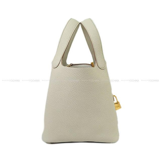 HERMES Handbag Picotin Lock 18 PM Beton Taurillon Clemence Gold HW Stamp W[BRAND NEW][Authentic]