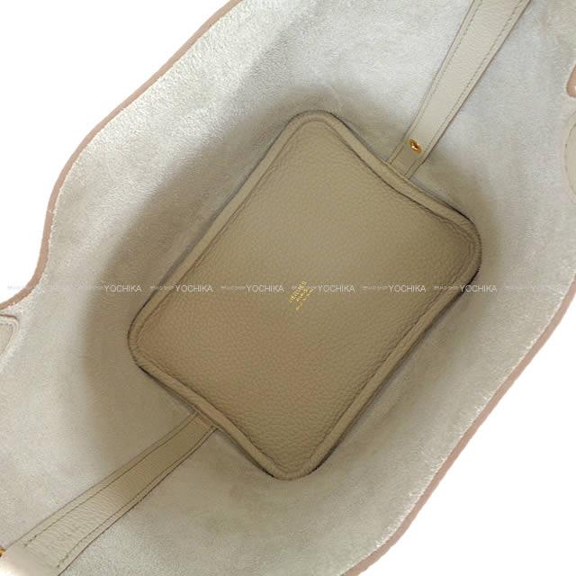 HERMES Handbag Picotin Lock 18 PM Beton Taurillon Clemence Gold HW Stamp W[BRAND NEW][Authentic]