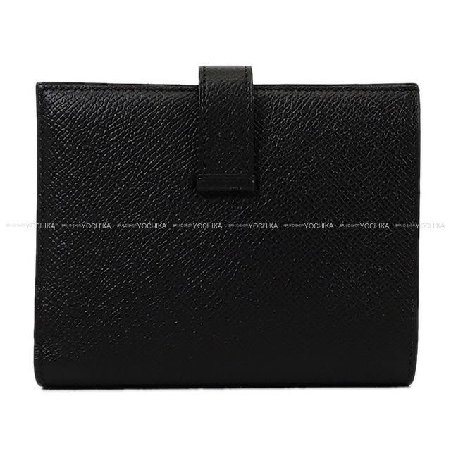 HERMES Bi-fold wallet Bearn Compact Noir (Black) Veau Epsom Gold HW Stamp W[BRAND NEW][Authentic]