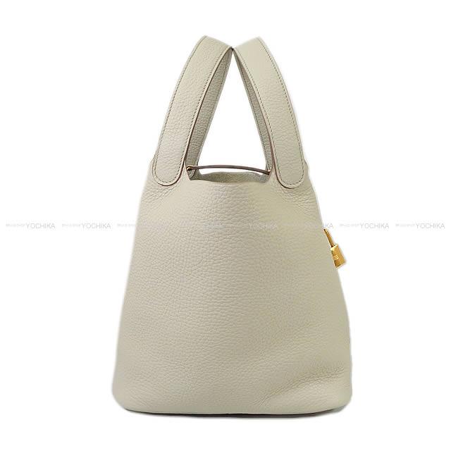 HERMES Handbag Picotin Lock 22 MM Beton Taurillon Clemence Gold HW Stamp B[BRAND NEW][Authentic]