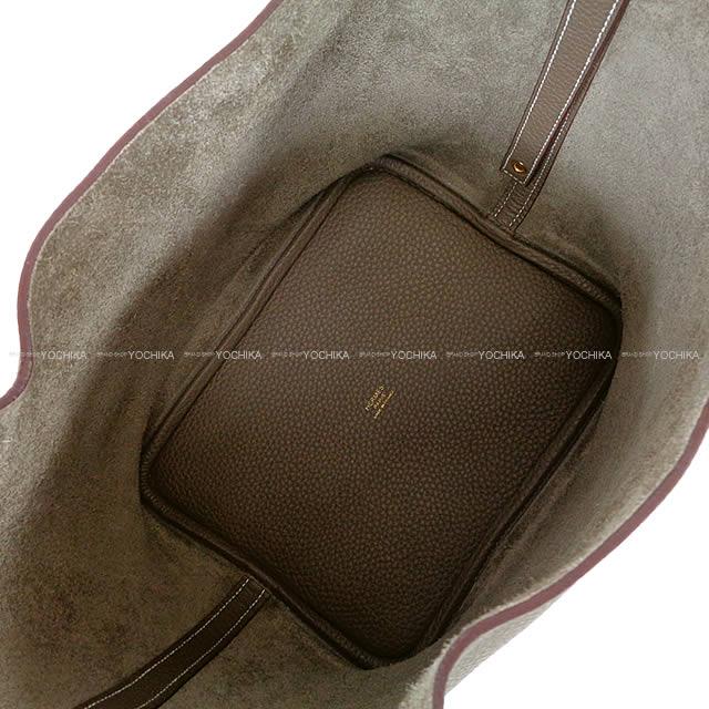 HERMES Handbag Picotin Lock 22 MM Etoupe Taurillon Clemence Gold HW Stamp K[BRAND NEW][Authentic]