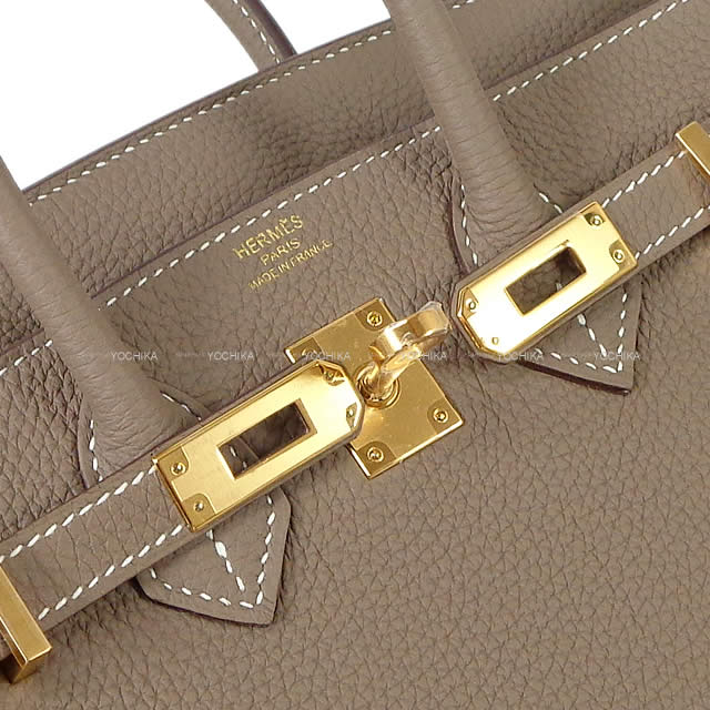 HERMES Handbag Birkin25 Etoupe Veau Togo Gold HW Stamp W[BRAND NEW][Authentic]