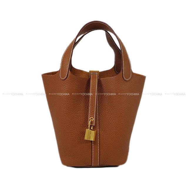 HERMES Handbag Picotin Lock 18 PM Gold Taurillon Clemence Gold HW Stamp G[BRAND NEW][Authentic]