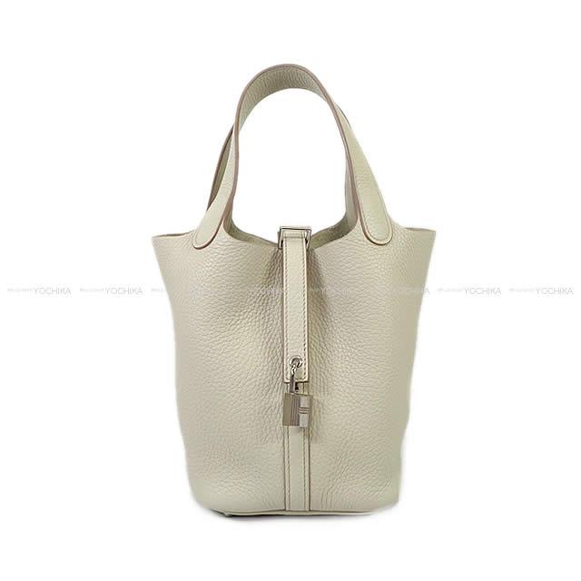 HERMES Handbag Picotin Lock 18 PM Beton Taurillon Clemence Silver HW Stamp W[BRAND NEW][Authentic]