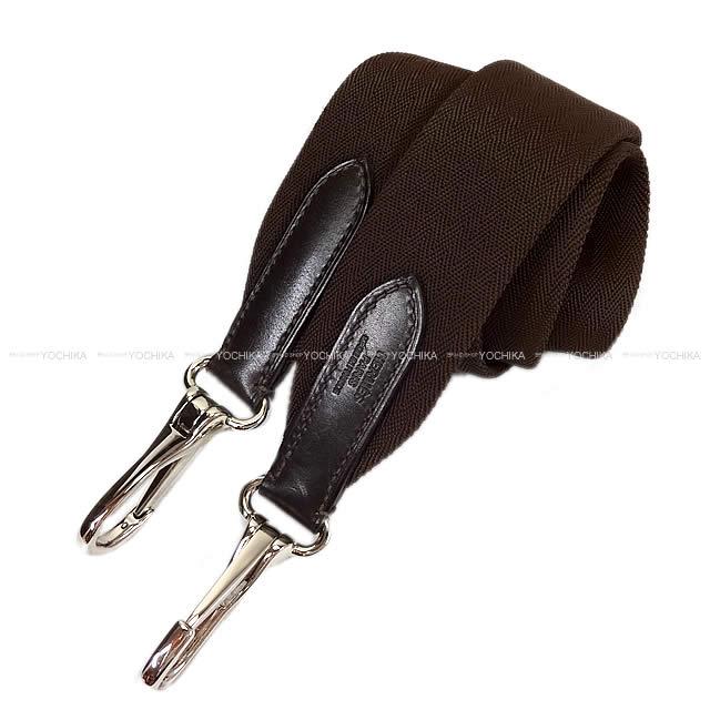 HERMES Shoulder bag Sac de pansage Groom Blue Navy/Feu Orange Toile Chevrons Bridle Leather <br>Removable inside<br> Silver HW Stamp Z[EXCELLENT][Authentic]