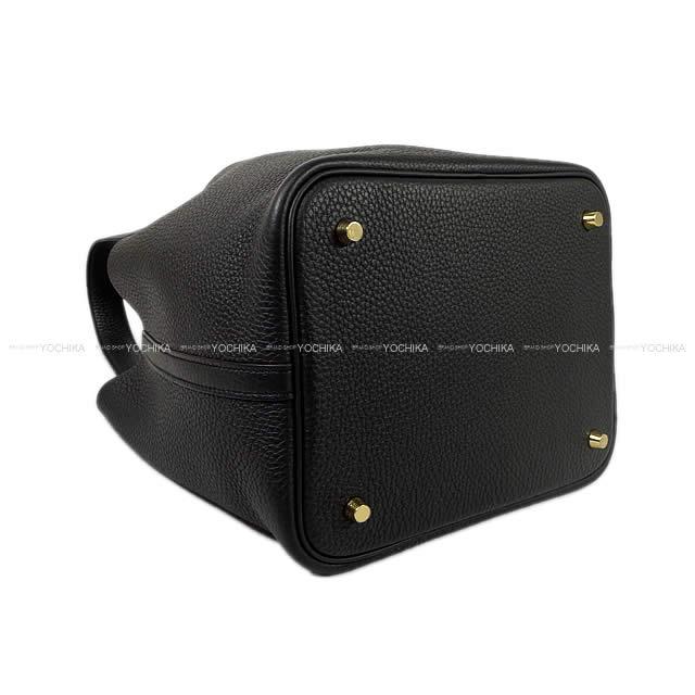 HERMES Handbag Picotin Lock 22 MM Noir (Black) Taurillon Clemence Gold HW Stamp K[BRAND NEW][Authentic]