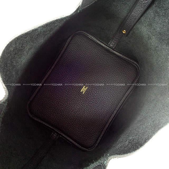 HERMES Handbag Picotin Lock 22 MM Noir (Black) Taurillon Clemence Gold HW Stamp K[BRAND NEW][Authentic]