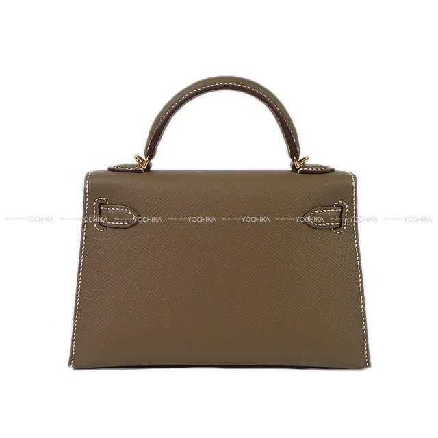 HERMES Shoulder bag Kelly mini 2 Kelly20 Etoupe Veau Epsom Gold HW Stamp G[BRAND NEW][Authentic]