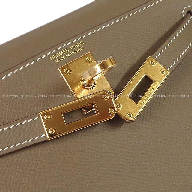 HERMES Shoulder bag Kelly mini 2 Kelly20 Etoupe Veau Epsom Gold HW Stamp G[BRAND NEW][Authentic]