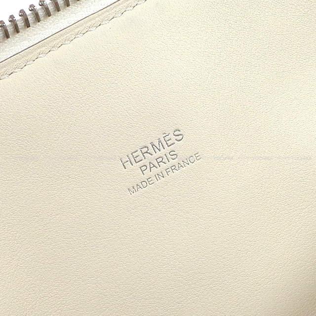 HERMES Shoulder bag Bolide31 Craie Taurillon Clemence Silver HW Stamp U[EXCELLENT][Authentic]