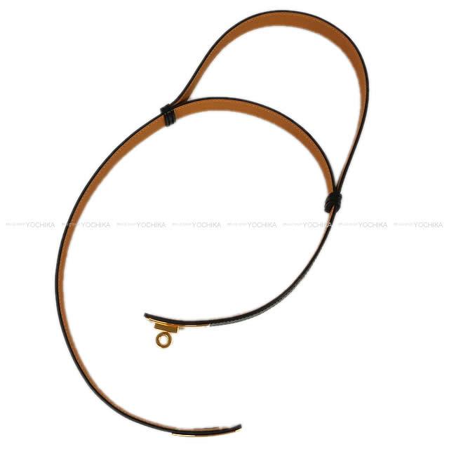 HERMES belt Kelly Belt 18 Noir (Black) Veau Epsom Gold HW Stamp W[BRAND NEW][Authentic]