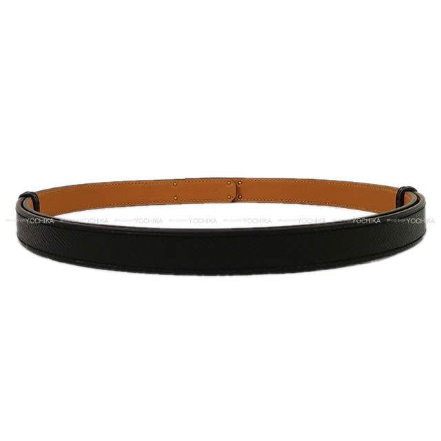 HERMES belt Kelly Belt 18 Noir (Black) Veau Epsom Gold HW Stamp W[BRAND NEW][Authentic]