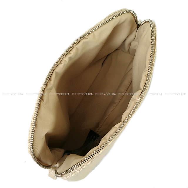 HERMES Accessory Pouch Bolide Pouch 20 mini Naturel Cotton100% Silver HW[EXCELLENT][Authentic]