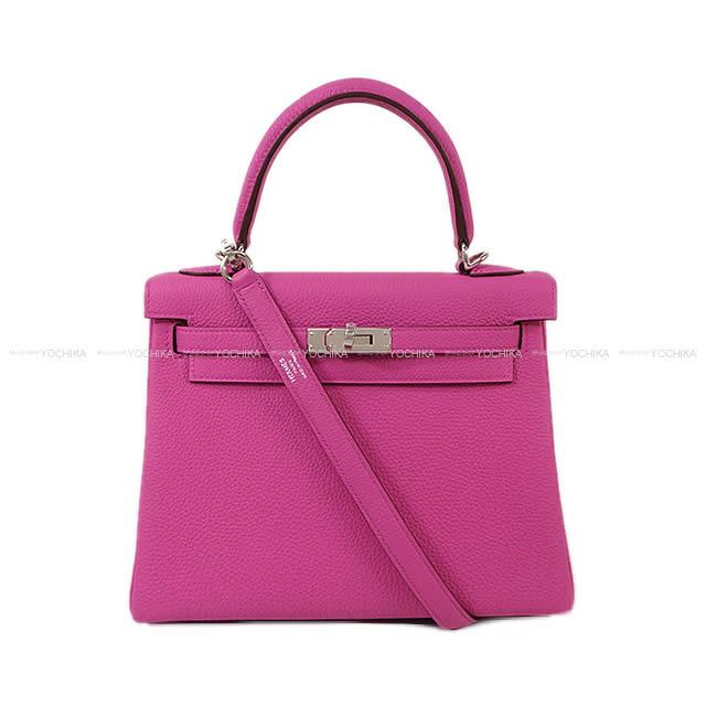 HERMES Shoulder bag Kelly25 Retourne Magnolia Veau Togo Silver HW Stamp C[EXCELLENT][Authentic]