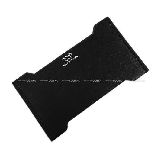 HERMES card holder Manhattan Noir (Black) Veau Epsom/Veau Sombrero Stamp Y[EXCELLENT][Authentic]