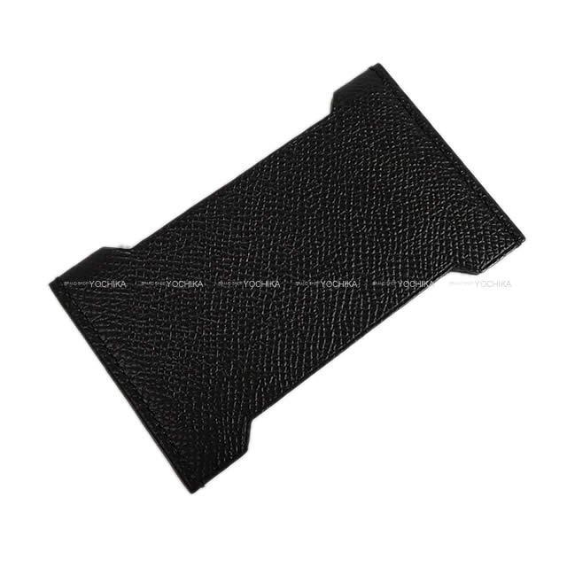 HERMES card holder Manhattan Noir (Black) Veau Epsom/Veau Sombrero Stamp Y[EXCELLENT][Authentic]