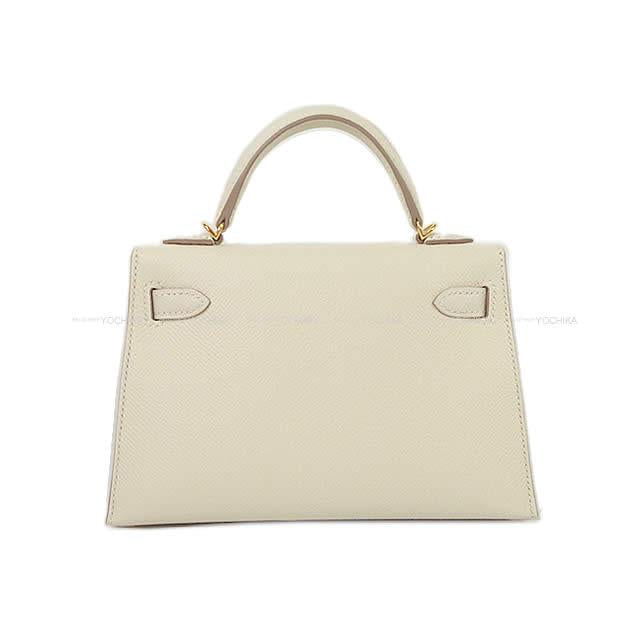 HERMES Shoulder bag Kelly mini 2 Kelly20 Craie Veau Epsom Gold HW Stamp U[EXCELLENT][Authentic]