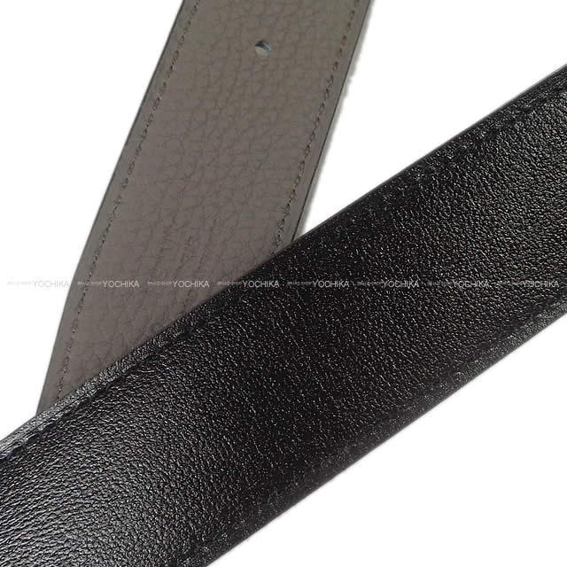 HERMES belt Constance 32 Reversible H Belt Noir (Black)/Etain Box Calf/Veau Togo #95 Gold HW Stamp G[BRAND NEW][Authentic]
