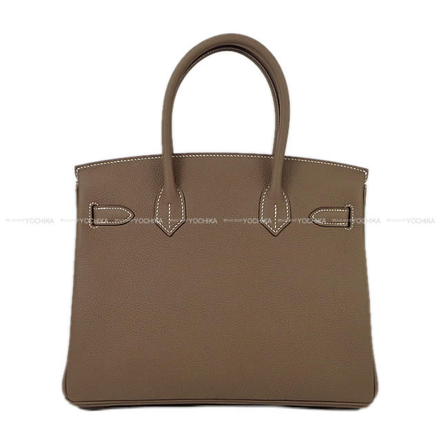 HERMES Handbag Birkin30 Etoupe Veau Togo Gold HW Stamp W[EXCELLENT][Authentic]