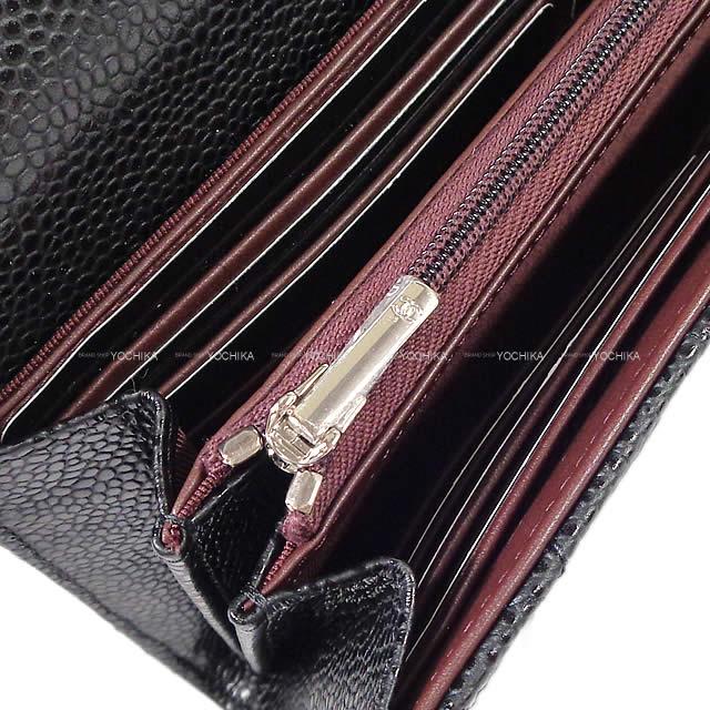 CHANEL long wallet Classic Matelasse Flap Noir (Black) Graind Calf(Caviarskin) Silver HW AP0241[BRAND NEW][Authentic]