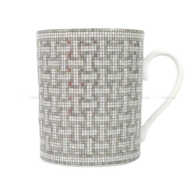 HERMES mug cup Mosaique au 24 300mlPlatinum Porcelain P035031P[BRAND NEW][Authentic]