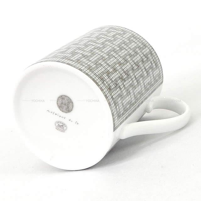 HERMES mug cup Mosaique au 24 300mlPlatinum Porcelain P035031P[BRAND NEW][Authentic]