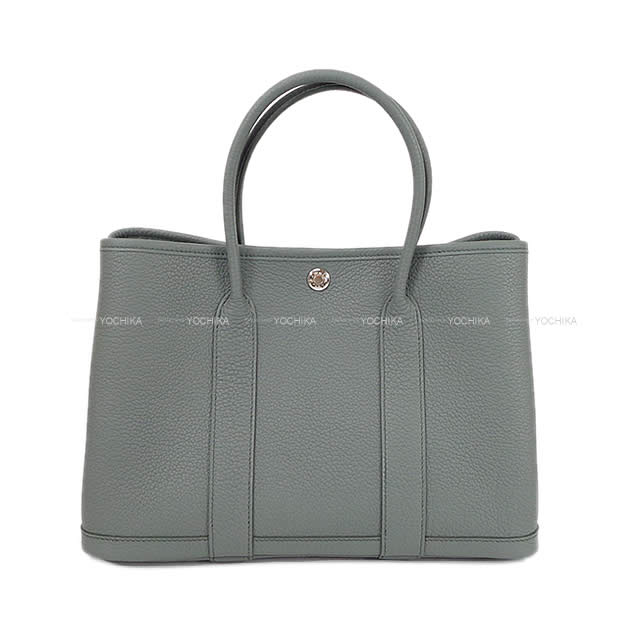 HERMES tote bag Garden Party 30 TPM Vert Amande Veau Negonda Silver HW Stamp K[BRAND NEW][Authentic]