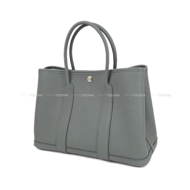 HERMES tote bag Garden Party 30 TPM Vert Amande Veau Negonda Silver HW Stamp K[BRAND NEW][Authentic]