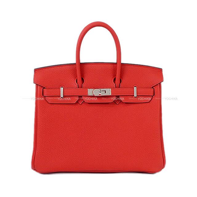 HERMES Handbag Birkin25Rouge de coeur Veau Togo Silver HW Stamp K[BRAND NEW][Authentic]