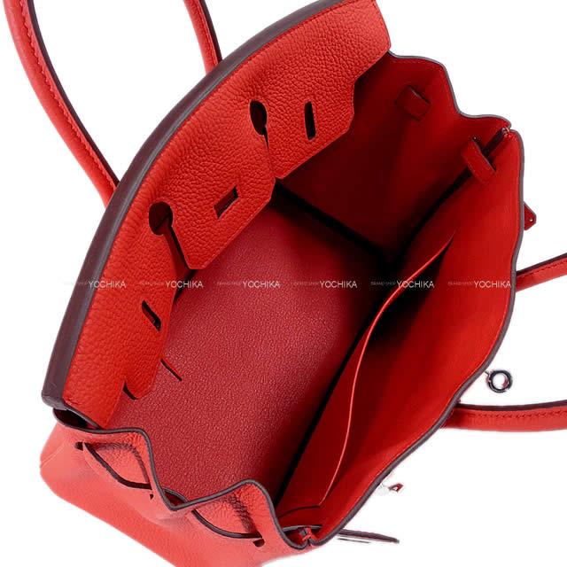 HERMES Handbag Birkin25Rouge de coeur Veau Togo Silver HW Stamp K[BRAND NEW][Authentic]