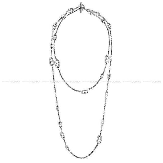 HERMES necklace Long Necklace Farandole 160cm Silver Silver925 (SV925 Ag925)[EXCELLENT][Authentic]