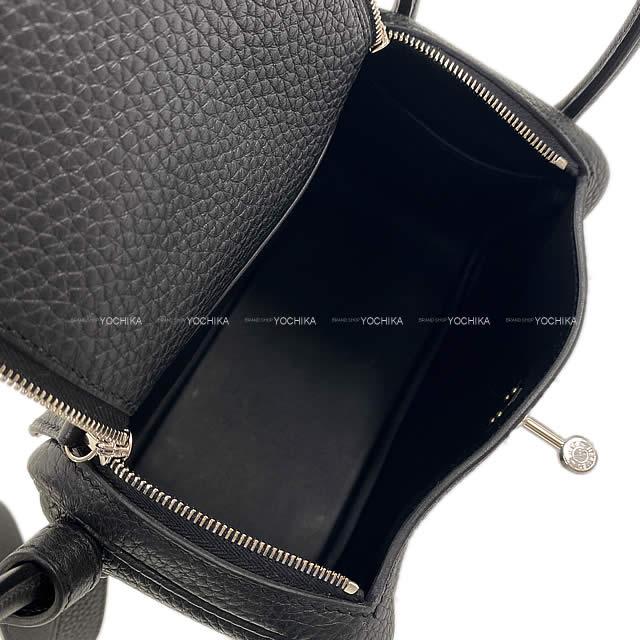 HERMES Shoulder bag Lindy 20 mini Noir (Black) Taurillon Clemence Silver HW Stamp B[BRAND NEW][Authentic]