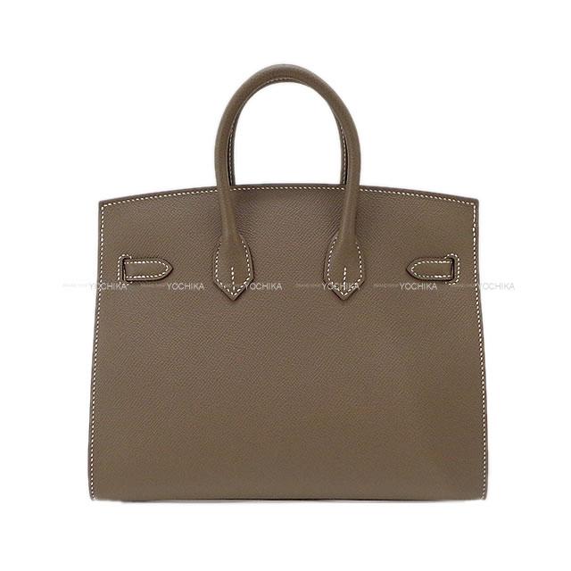 HERMES Handbag Birkin25 Sellier Etoupe Veau Epsom Silver HW Stamp B[BRAND NEW][Authentic]