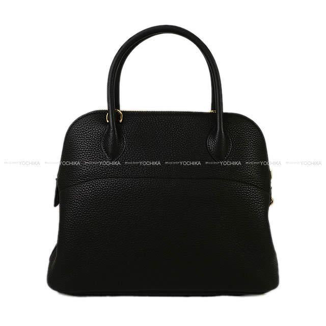 HERMES Shoulder bag Bolide31 Noir (Black) Taurillon Clemence Gold HW Stamp Y[EXCELLENT][Authentic]