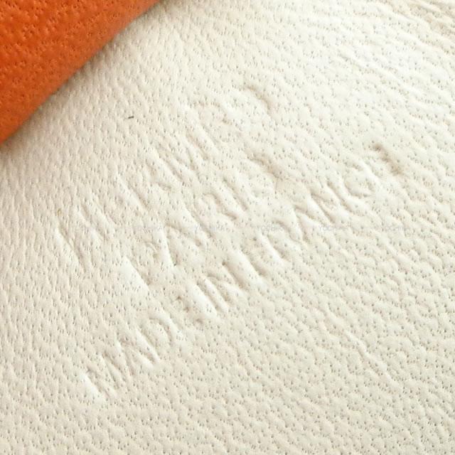 HERMES bag charm Rodeo PM Craie/Sesami/Cornaline Agneau Milo Stamp Z[EXCELLENT][Authentic]