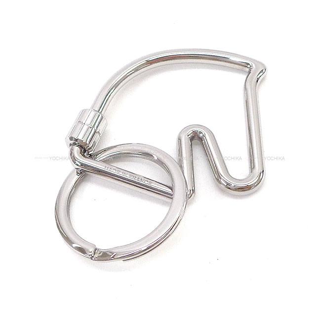 HERMES keyring(key holder) key chain Horse Cheval Palladium plated Silver HW[BRAND NEW][Authentic]