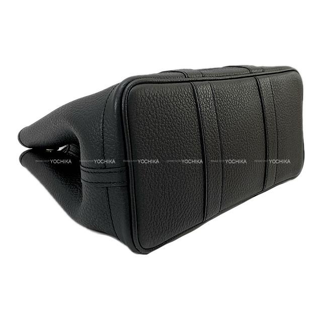 HERMES tote bag Garden Party 30 TPM All Leather Noir (Black) Veau Negonda Silver HW Stamp W[BRAND NEW][Authentic]