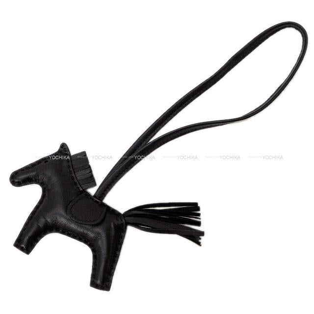 HERMES bag charm Rodeo PM SO BLACK Noir (Black) Agneau Milo Stamp W[BRAND NEW][Authentic]