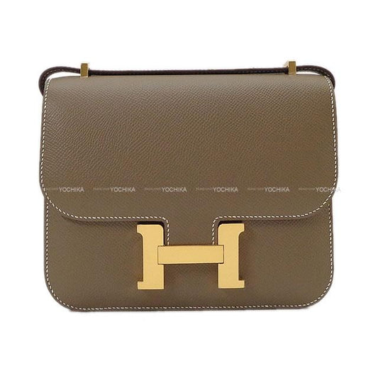 HERMES Shoulder bag Constance 3 18 Etoupe Veau Epsom Gold HW Stamp Z[EXCELLENT][Authentic]