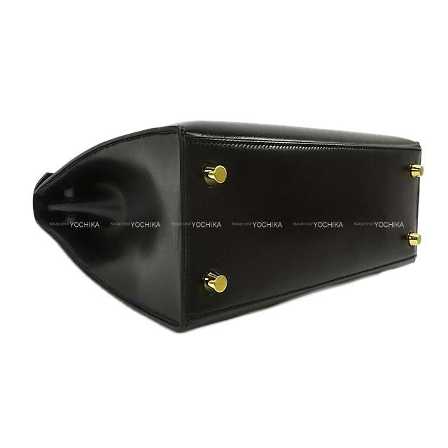 HERMES Shoulder bag Kelly25 Sellier Noir (Black) Box Calf Gold HW Stamp K[BRAND NEW][Authentic]