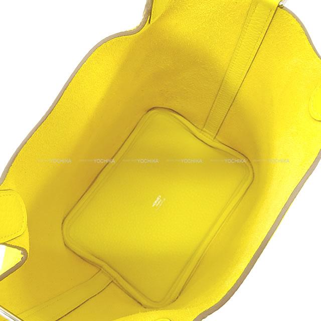 HERMES Handbag Picotin Lock 18 PM Lime Taurillon Clemence Silver HW Stamp B[EXCELLENT][Authentic]