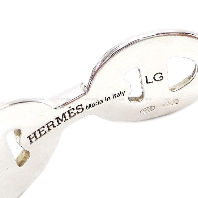 HERMES bracelet Bangle Chaine D'ancre Enchainee MM #LG Silver Silver925 (SV925 Ag925)[EXCELLENT][Authentic]