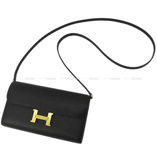 HERMES long wallet Constance Long wallet To Go Noir (Black) Veau Epsom Gold HW Stamp W[BRAND NEW][Authentic]