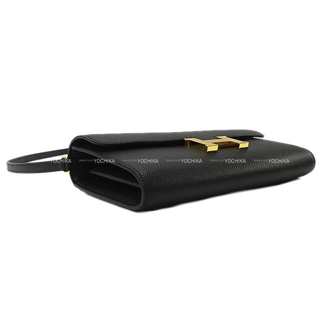 HERMES long wallet Constance Long wallet To Go Noir (Black) Veau Epsom Gold HW Stamp W[BRAND NEW][Authentic]