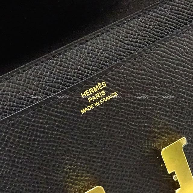 HERMES long wallet Constance Long wallet To Go Noir (Black) Veau Epsom Gold HW Stamp W[BRAND NEW][Authentic]