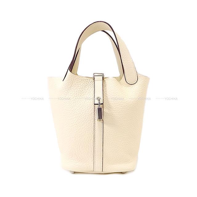 HERMES Handbag Picotin Lock 18 PM Nata Taurillon Clemence Silver HW Stamp K[BRAND NEW][Authentic]