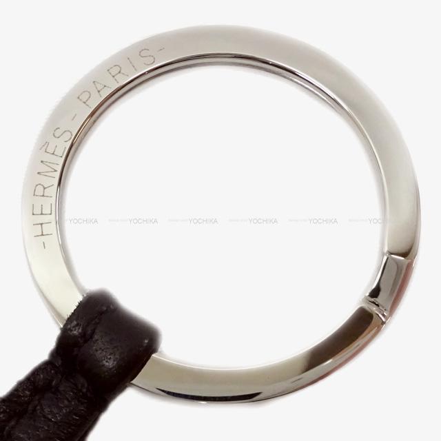 HERMES key ring Carmen Tricolor Noir (Black)/Bleu de Malte/Sesami Agneau Milo Silver HW Stamp K[BRAND NEW][Authentic]