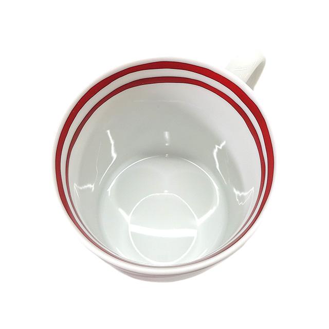 HERMES mug cup Guadalquivir No2 300ml Blanc (White) /Rouge Porcelain[EXCELLENT][Authentic]